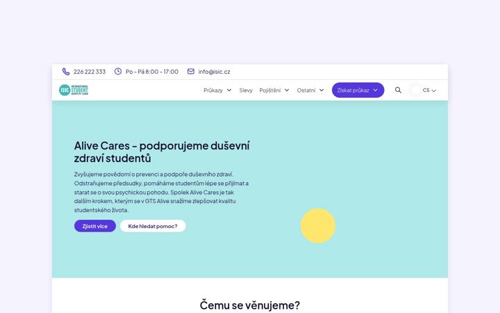 Screenshot of alivecares.cz
