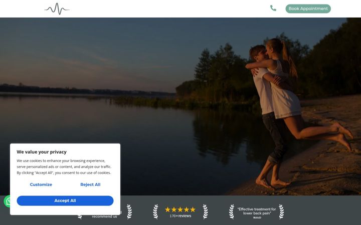 Screenshot of alivechiropractic.co.uk