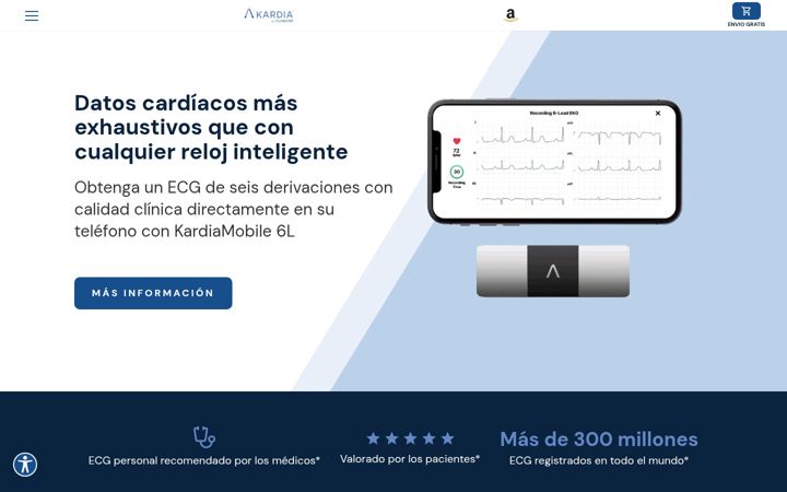 Ekrano kopija alivecor.es