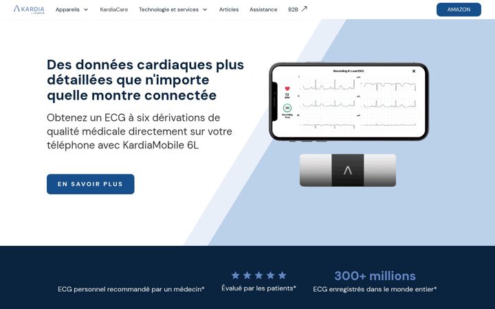 Screenshot of alivecor.fr