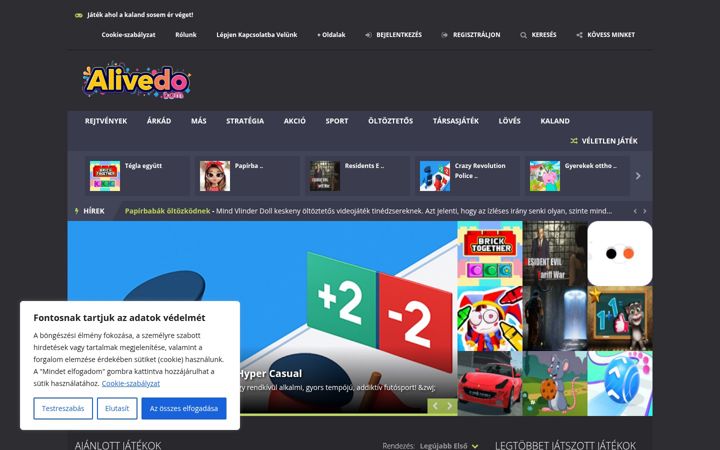 Ekrano kopija alivedo.com