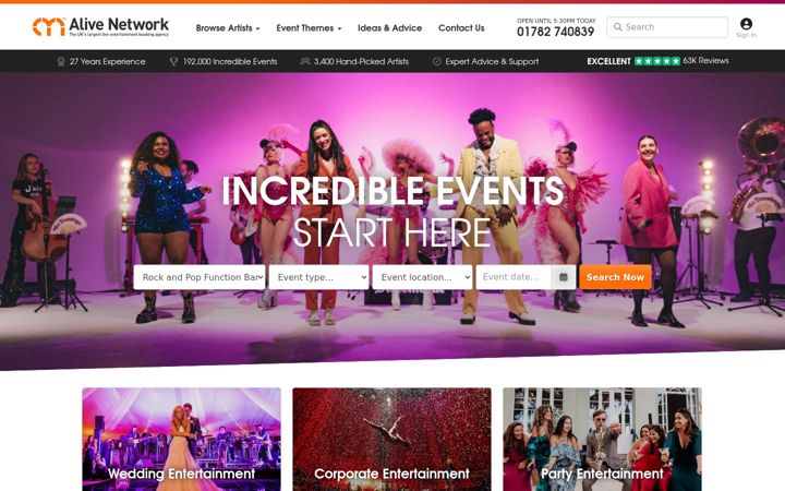 Screenshot of alivenetwork.com