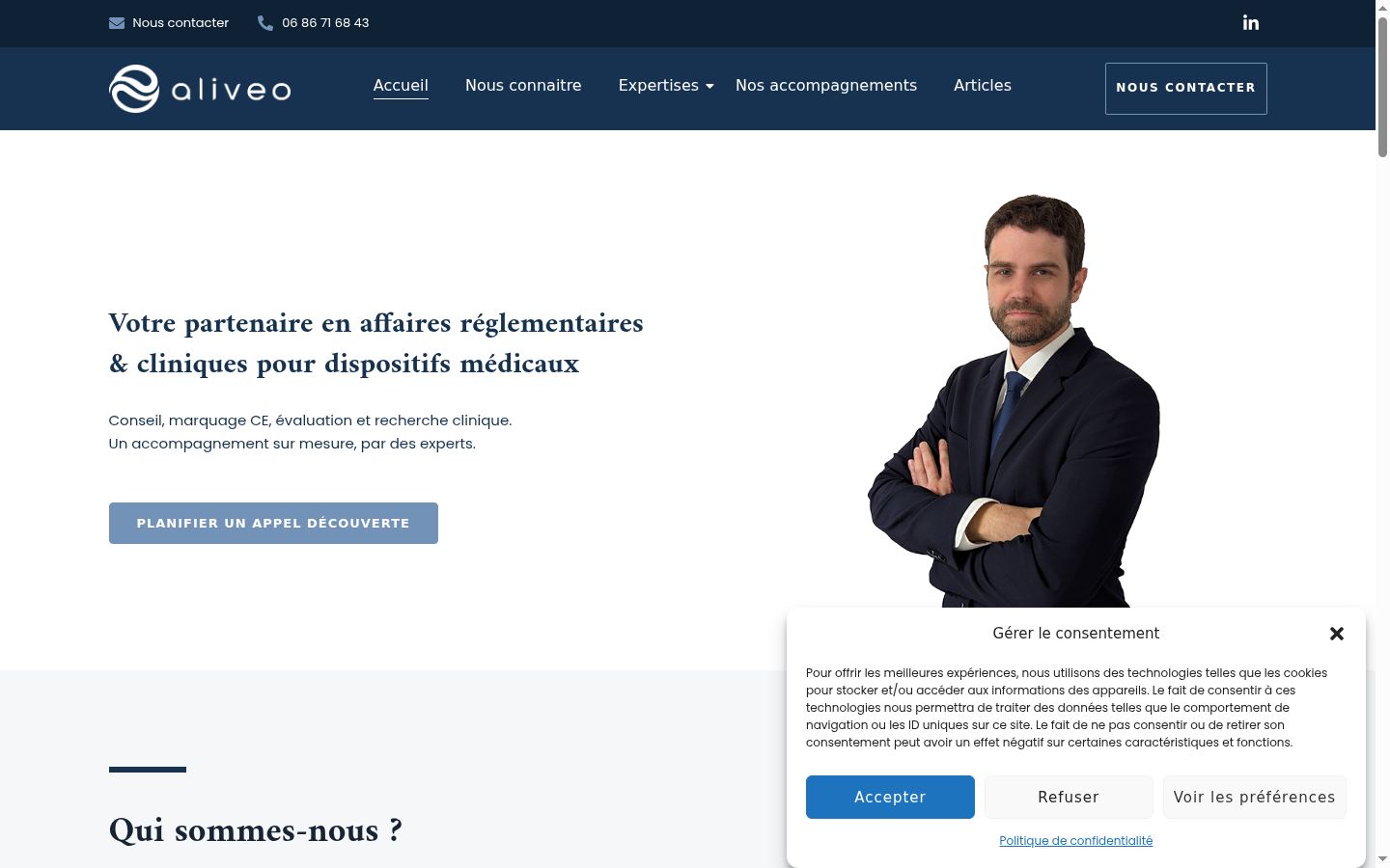 Screenshot tal-banner tal-kunsens muri qabel kwalunkwe interazzjoni