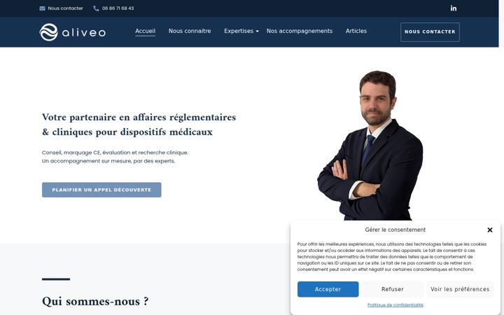 Screenshot ta' aliveo.fr