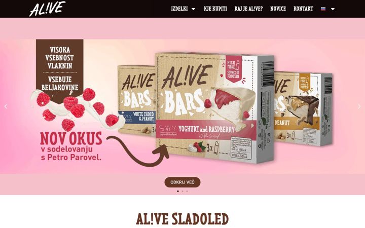 Screenshot ta' aliveslovenija.com