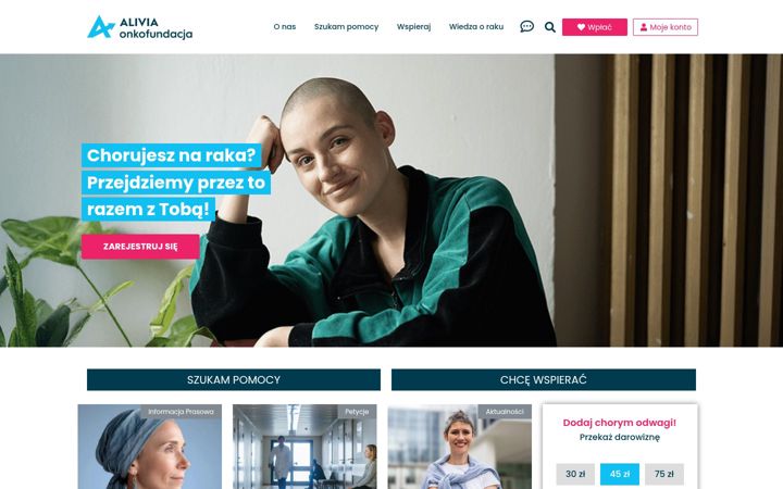 Screenshot of alivia.org.pl