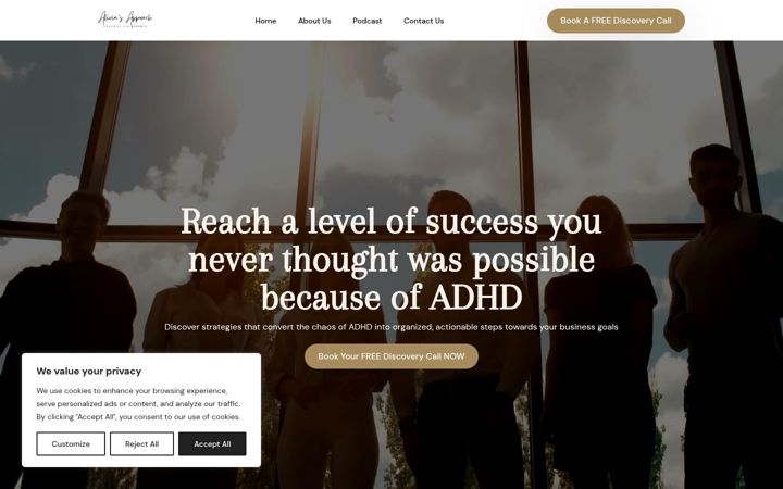 Screenshot of aliviarobertscoaching.com