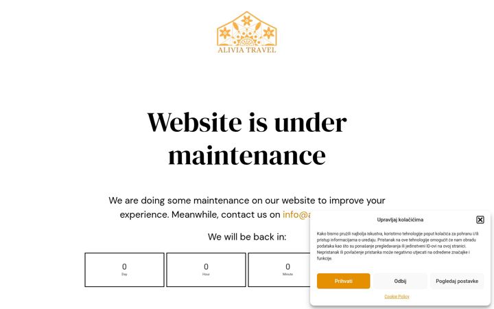 Screenshot of aliviatravel.com