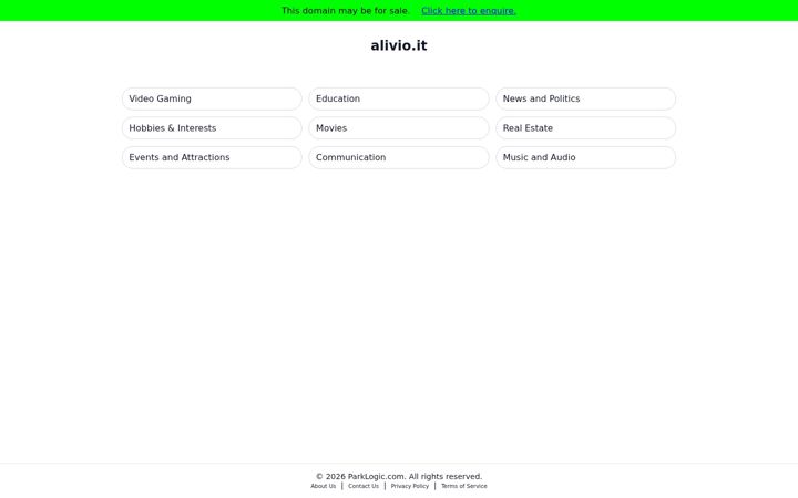 Screenshot of alivio.it