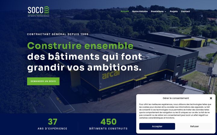 Screenshot of alix-constructions.com