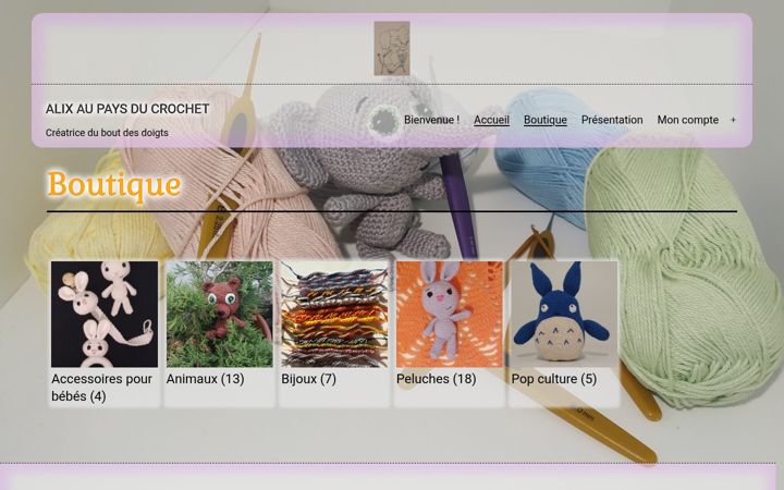 Screenshot of alixaupaysducrochet.fr