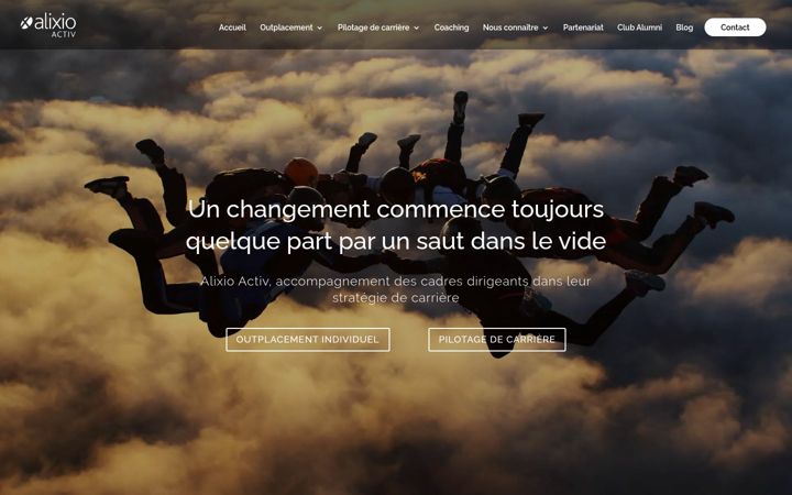 Ekraanipilt saidist alixioactiv.fr