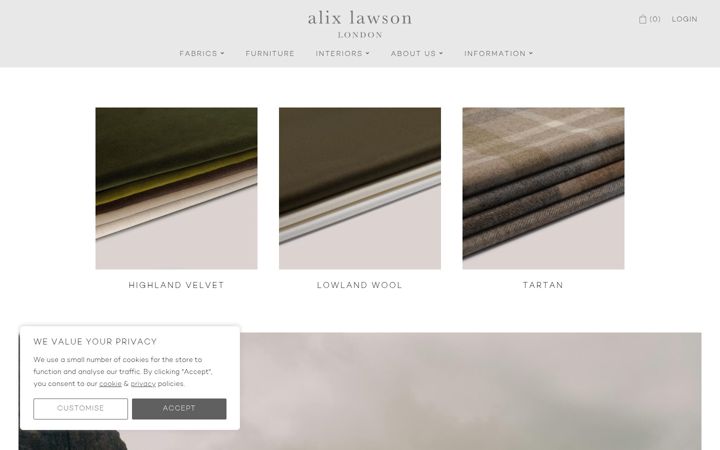 Screenshot of alixlawson.com