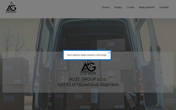 Екранна снимка на alize-group.cz