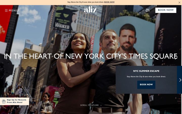 Skærmbillede af alizhotel.com
