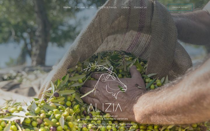 Screenshot of aliziaoliveoil.com