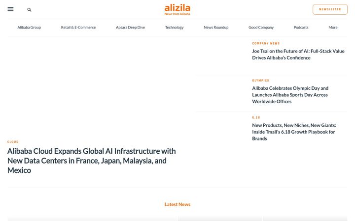 Screenshot of alizila.com