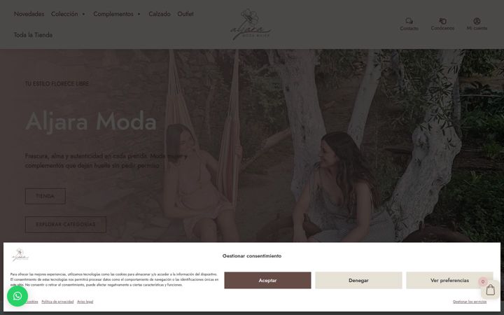 Screenshot of aljaramoda.es