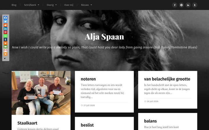 Screenshot of aljaspaan.nl