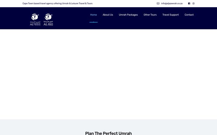 Screenshot of aljazeerah.co.za