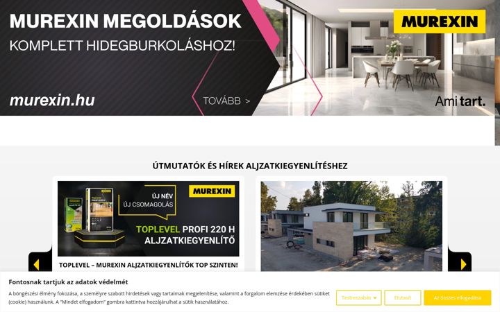 Screenshot of aljzatkiegyenlitok.hu