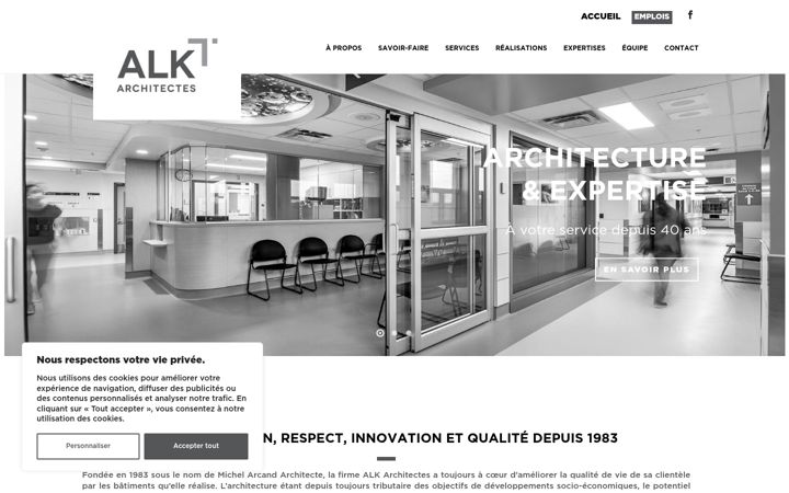 Captura de ecrã de alk-arch.ca