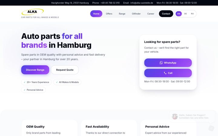 Screenshot of alka-autoteile.de