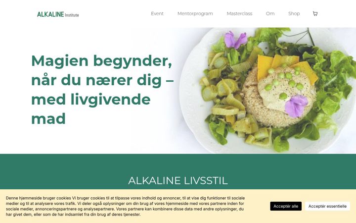 Screenshot of alkaline-institute.dk