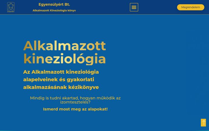 Screenshot of alkalmazottkineziologia.hu