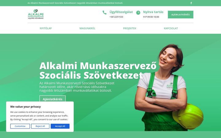 Screenshot of alkalmiszov.hu
