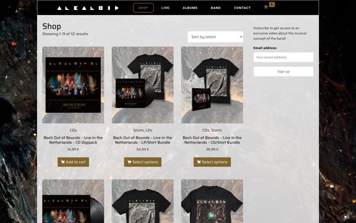 Screenshot of alkaloid-band.com