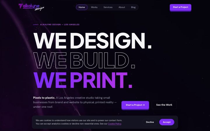 Screenshot of alkalyne.com
