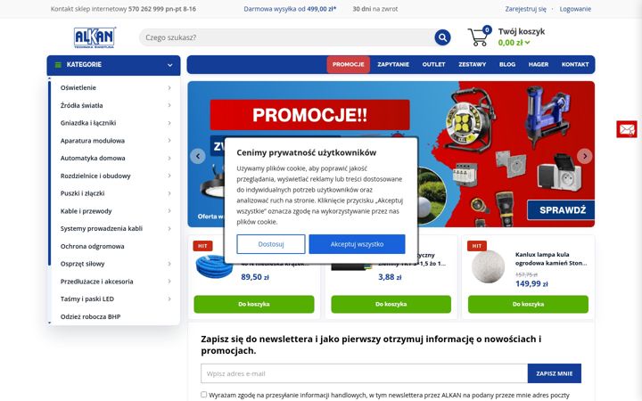Screenshot of alkan.pl