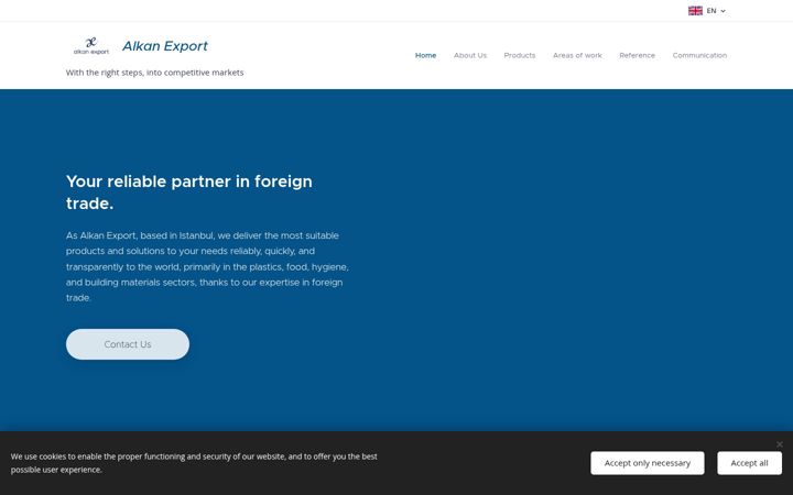 Screenshot of alkanexport.com