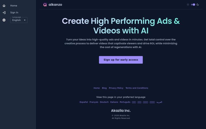 Screenshot of alkanzo.com