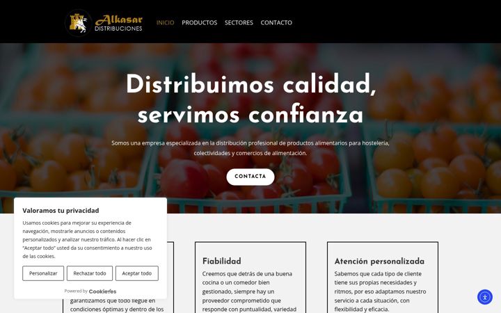 Screenshot of alkasardistribuciones.com