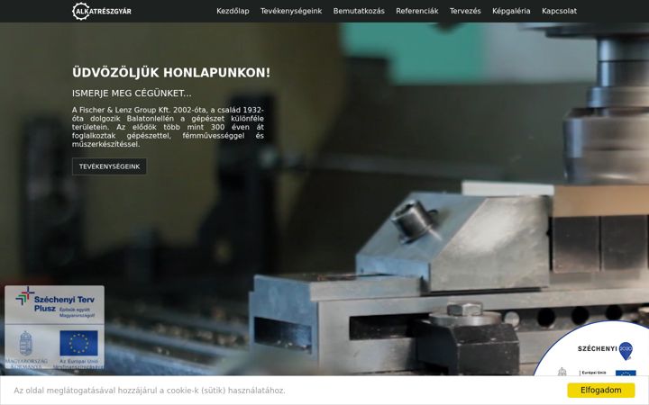 Screenshot of alkatreszgyar.hu