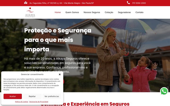 Screenshot ta' alkayaseguros.com.br