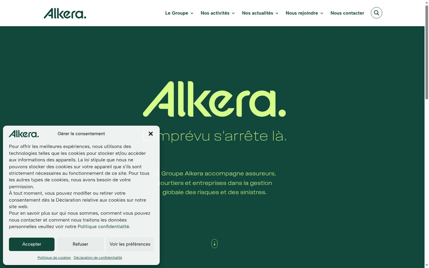 Ekraanipilt nõusolekubännerist, mida näidati enne mis tahes suhtlust