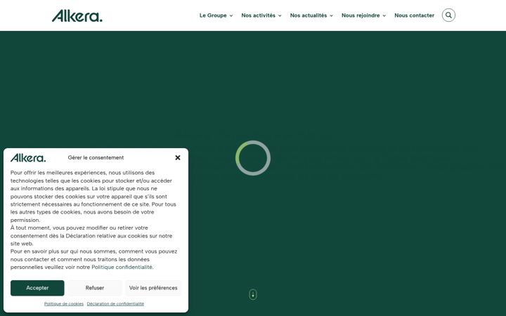 Ekraanipilt saidist alkera.fr