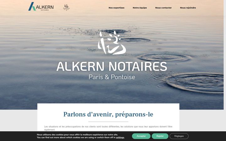 Ekraanipilt saidist alkern-notaires.fr