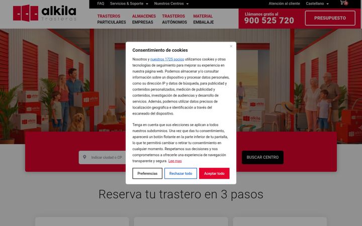 Screenshot of alkilatrasteros.es