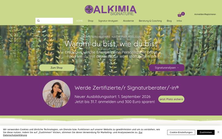 Screenshot of alkimia.de