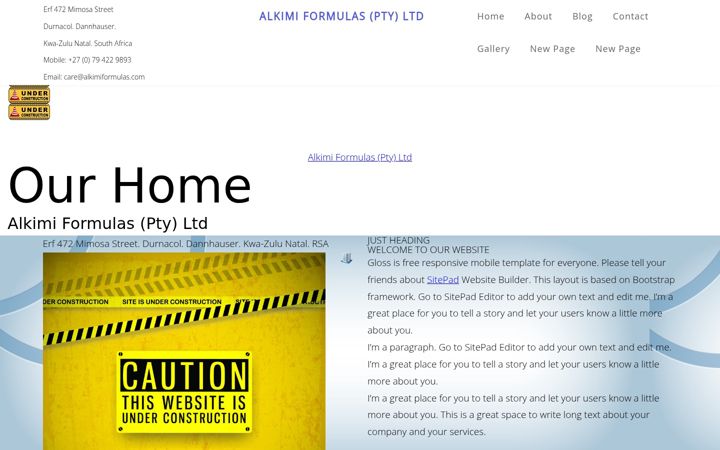 Screenshot of alkimiformulas.com