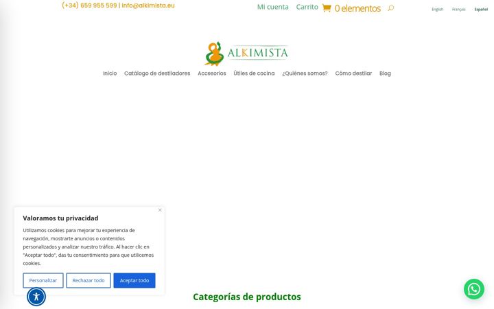 Screenshot stránky alkimista.eu