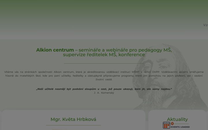 Screenshot stránky alkion.cz