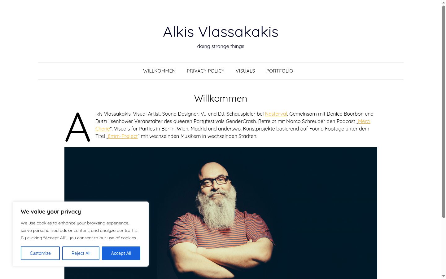 Screenshot tal-banner tal-kunsens muri qabel kwalunkwe interazzjoni
