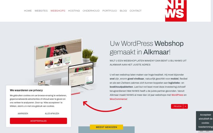 Screenshot of alkmaar-webshop.nl