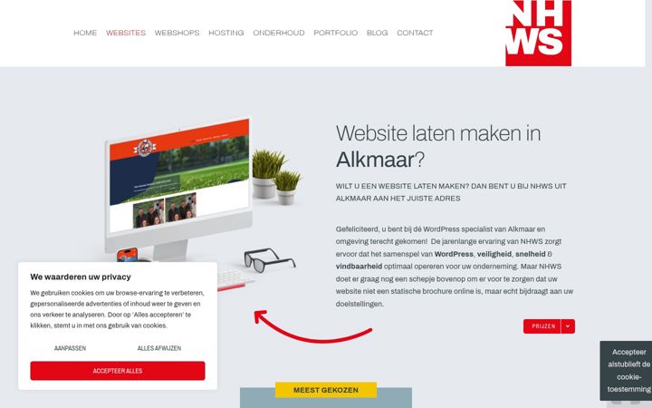 Screenshot of alkmaar-website.nl