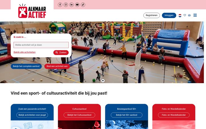 Screenshot of alkmaaractief.nl
